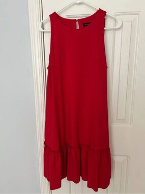 🔥NEW🔥 Banana Republic Classy Drop Waist Swing, Shift Dress with Ruffle, Pockets